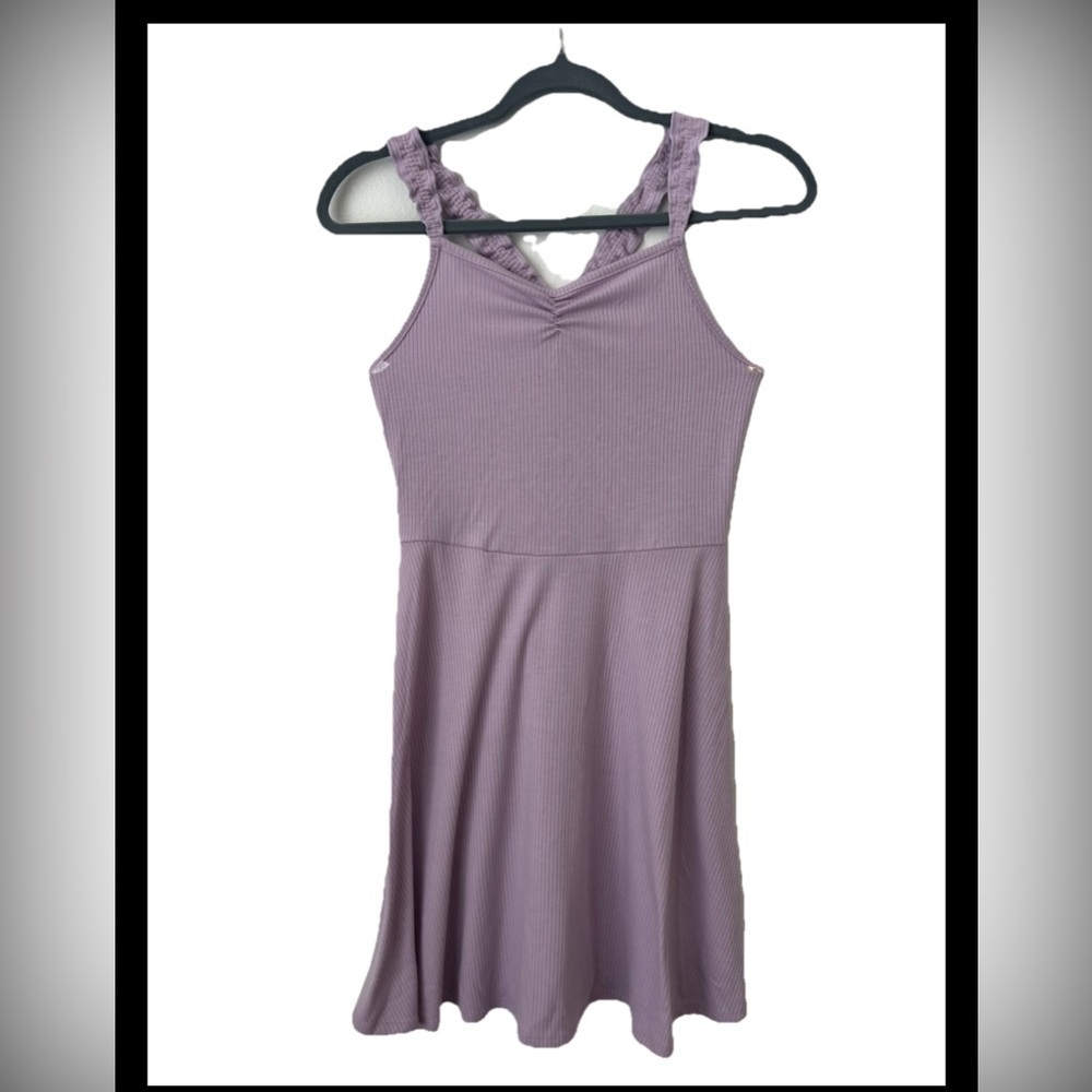 Art Class Girls Lavender Knit Dress Size Large (0580)